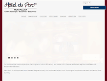 Tablet Screenshot of hotelduparc-montpellier.com